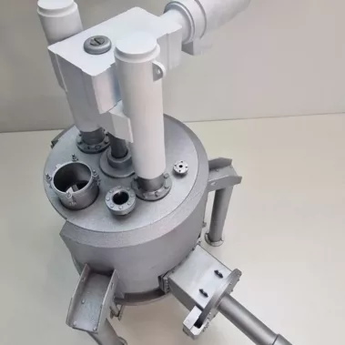 Rendu final d'une machine industrielle fabriquée en impression 3D résine