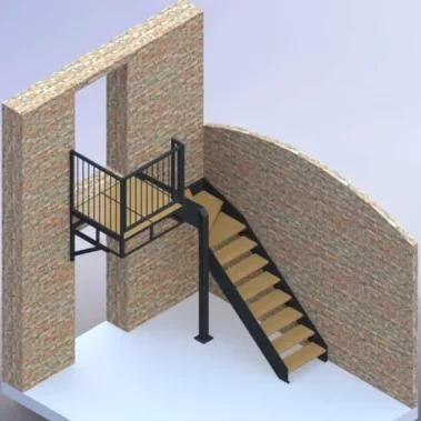 Conception 3D et rendu à l'échelle du projet d'accès