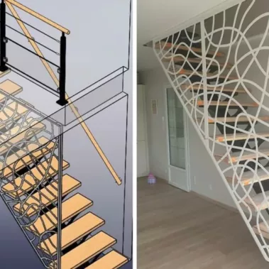 Modélisation de garde corps et escalier sur mesure et unique en Bourgogne